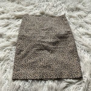 J. Crew | Leopard Print Stretch Pencil Skirt